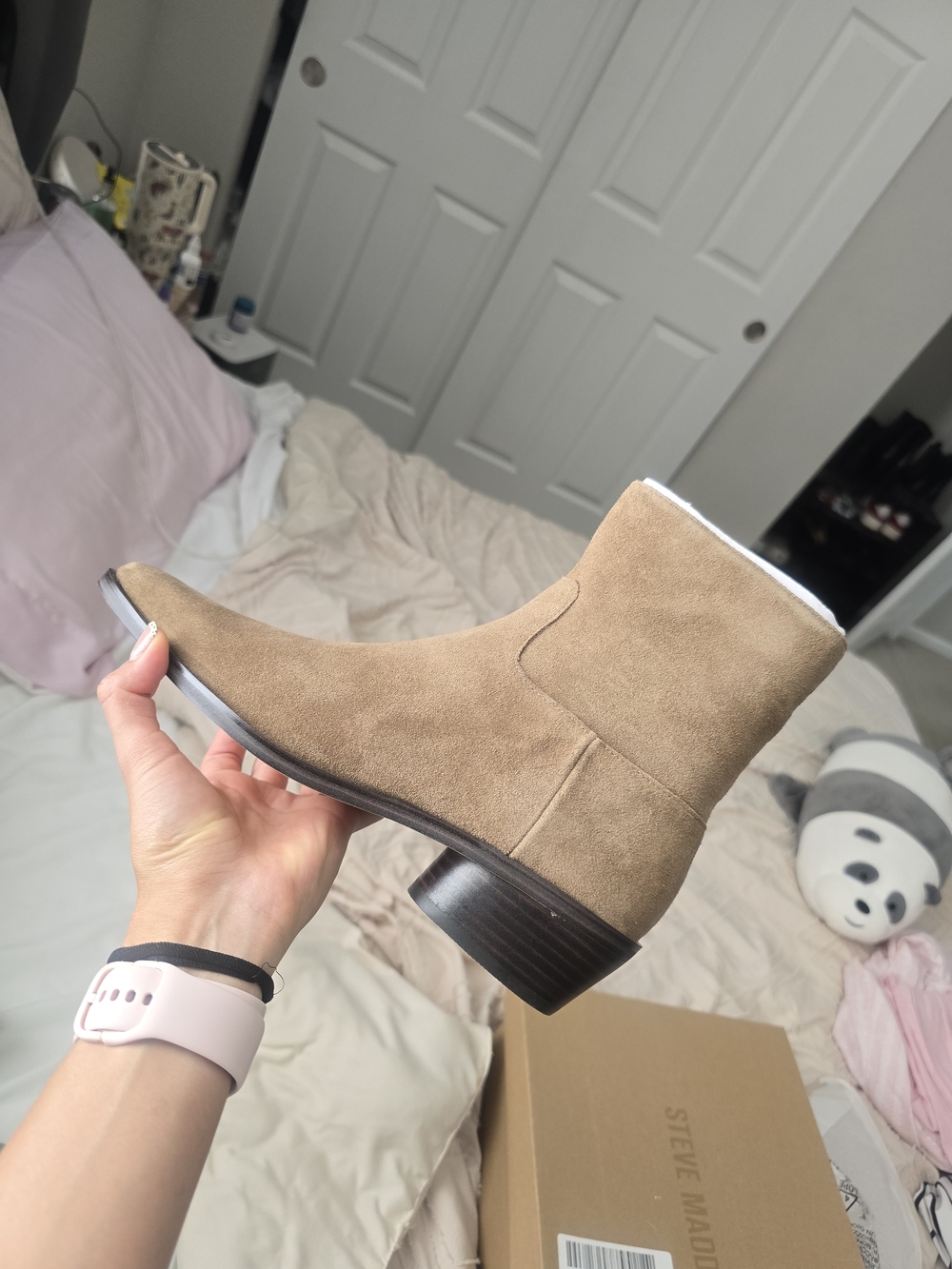 Steve Madden Tan Suede Ankle Boot